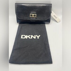 Never Used DKNY Genuine Black Leather Women’s Tri Fold Wallet
